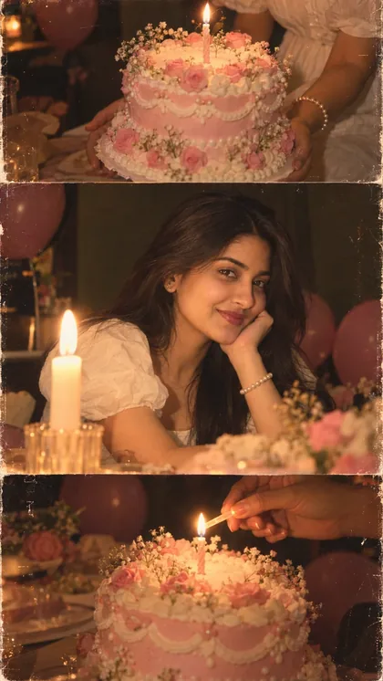 Aesthetic Vintage Birthday AI Photo Prompt for Girls — AI photo prompt example
