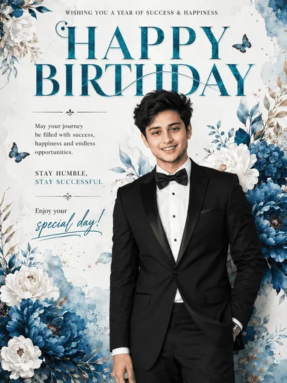 Viral Luxury Birthday Poster AI Prompt — AI photo prompt example
