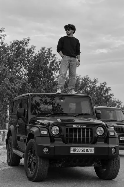Standing on Thar Roof AI Photo Prompt for Boys — AI photo prompt example