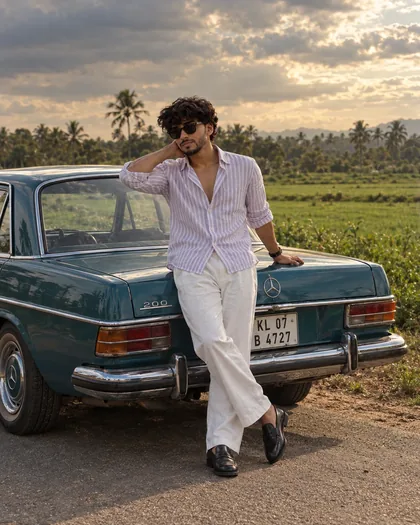 Vintage Mercedes Car AI Photo Prompt for Boys — AI photo prompt example