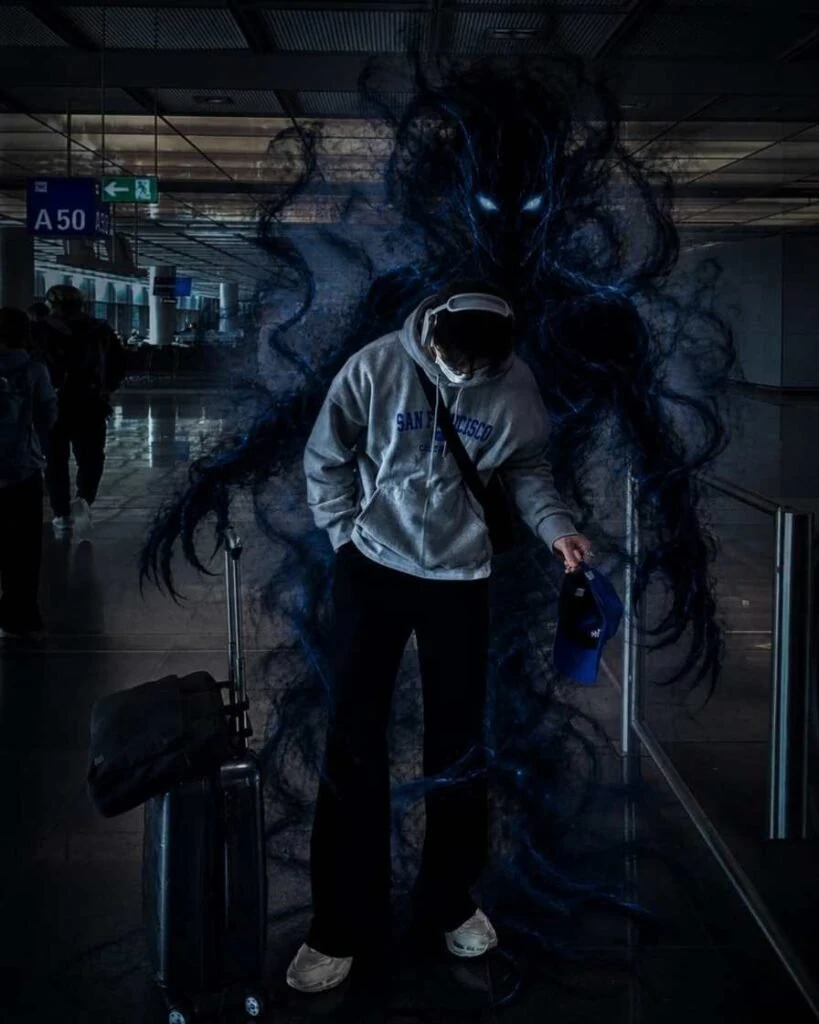 Horror Shadow AI Editing Prompts — AI photo prompt example