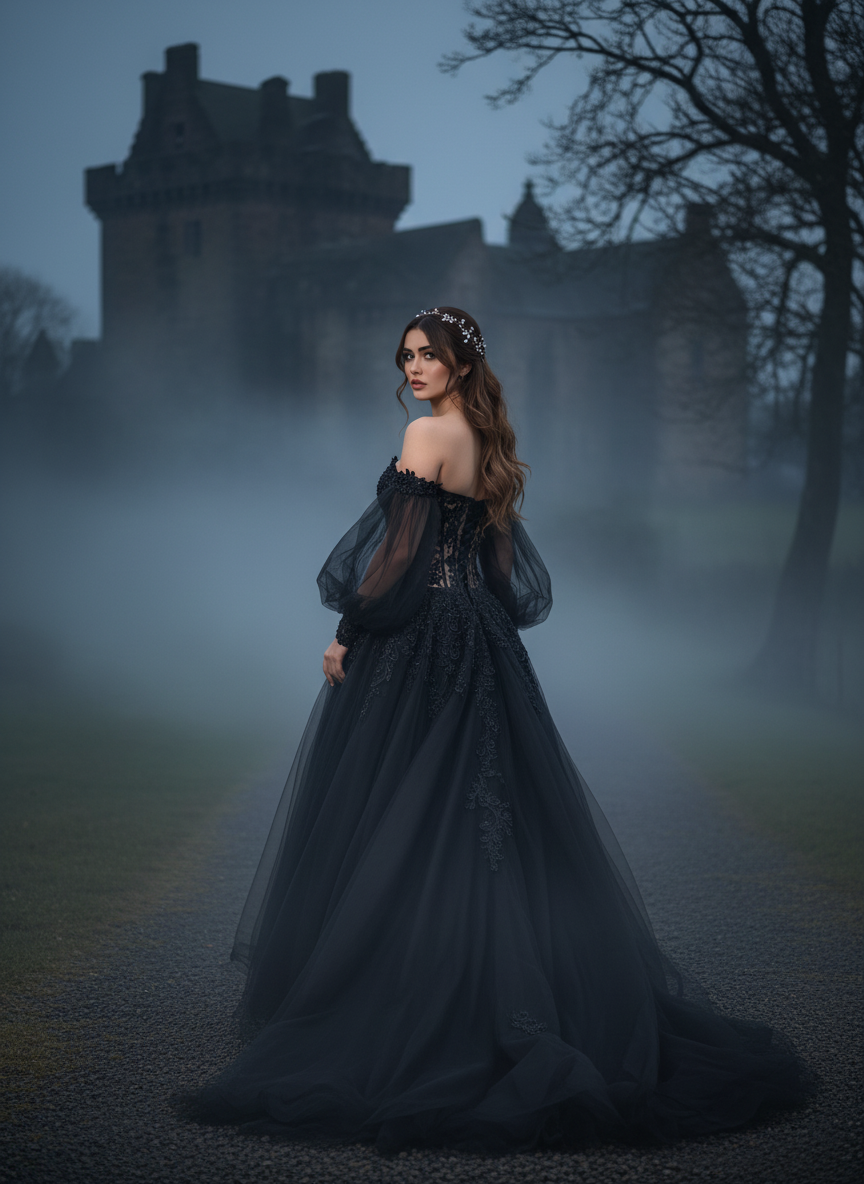 Gothic Romance’s Silent Return Cinematic AI Photo Prompt for Girls