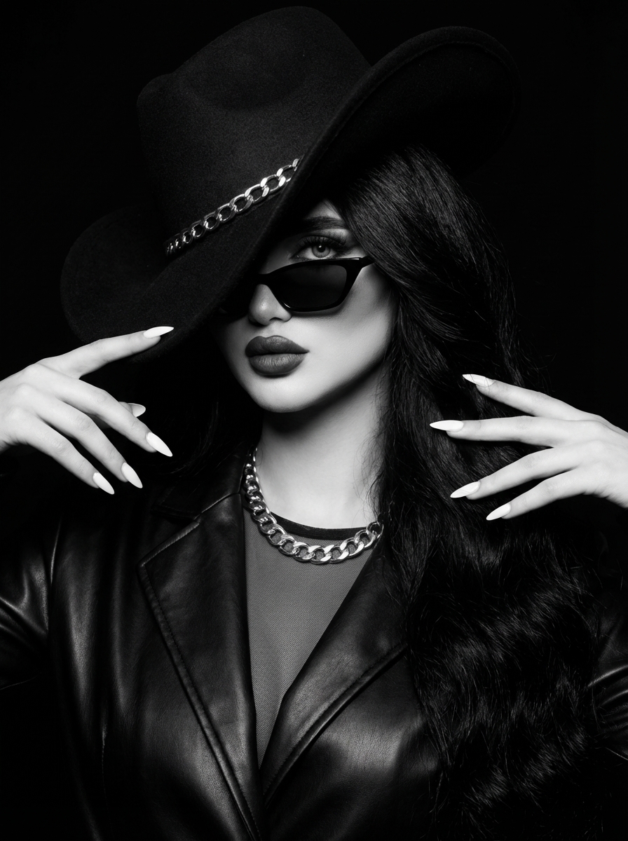 Noir Confidence Cinematic AI Photo Prompt for Girls
