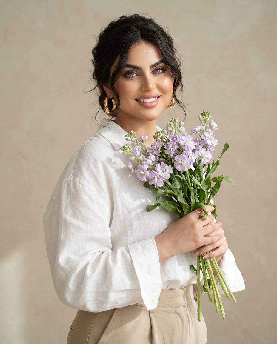 Lavender Grace Aesthetic AI Photo Prompt for Girls