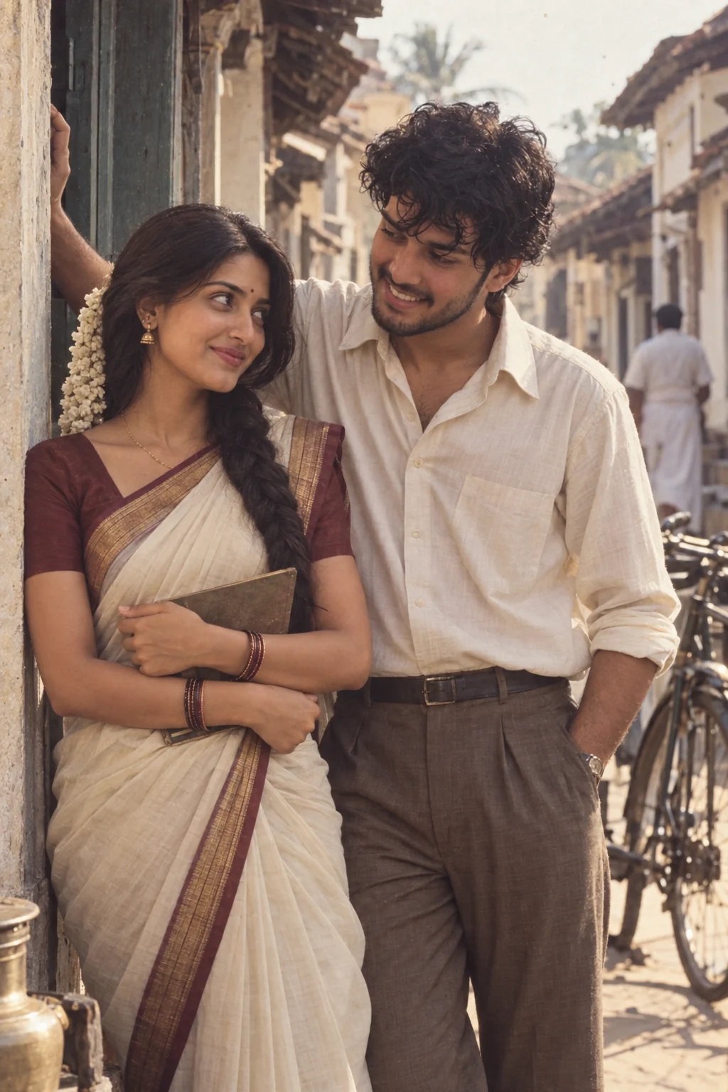 1950s South Indian Couple AI Photo Prompt