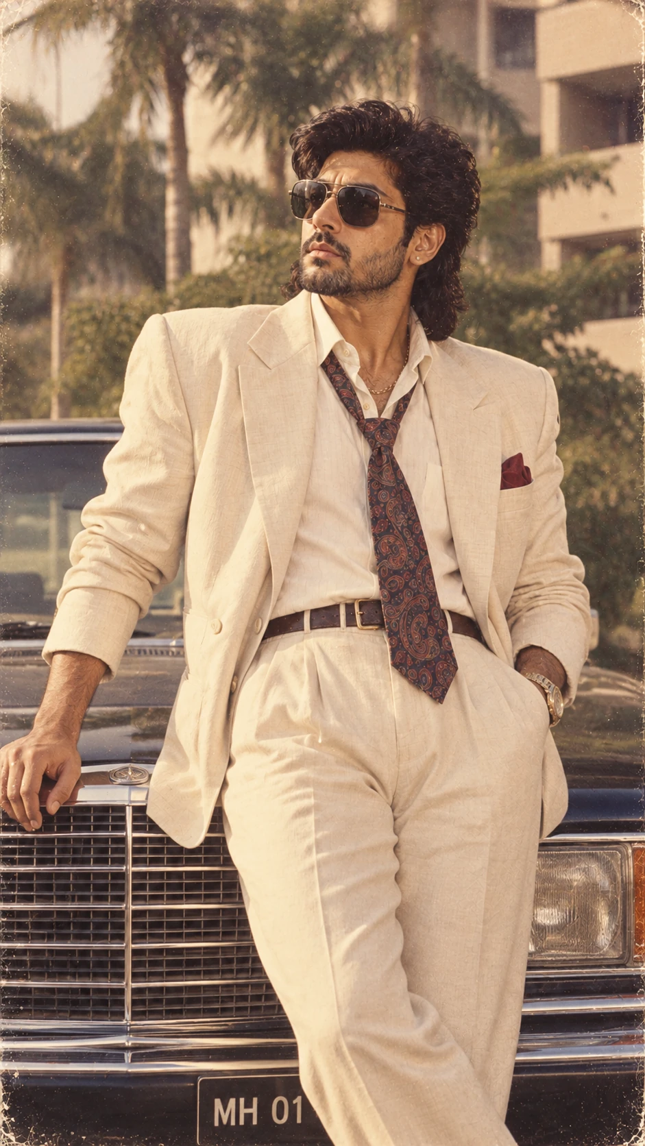 1980s Cream Suit AI Photo Prompt for Boys — AI photo prompt example