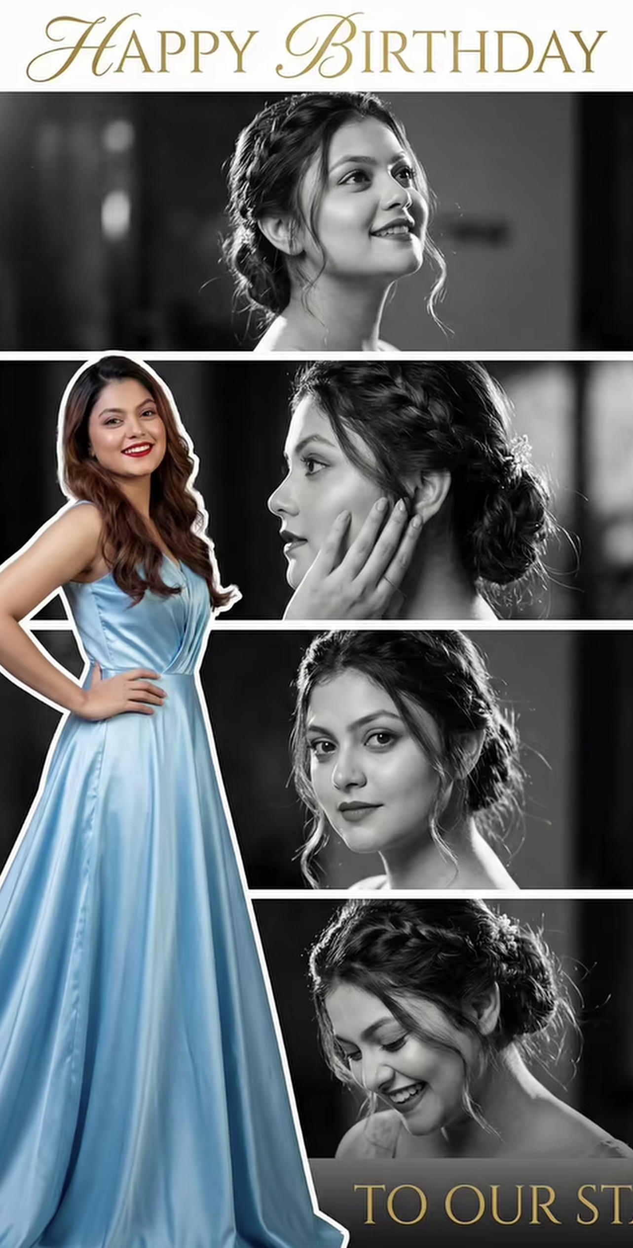 Happy Birthday Collage AI Photo Prompt for Girls
