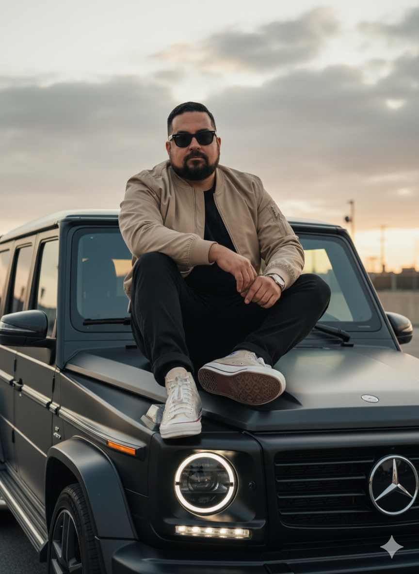 Mercedes-AMG G63 negro Aesthetic AI Photo Prompt for Boys