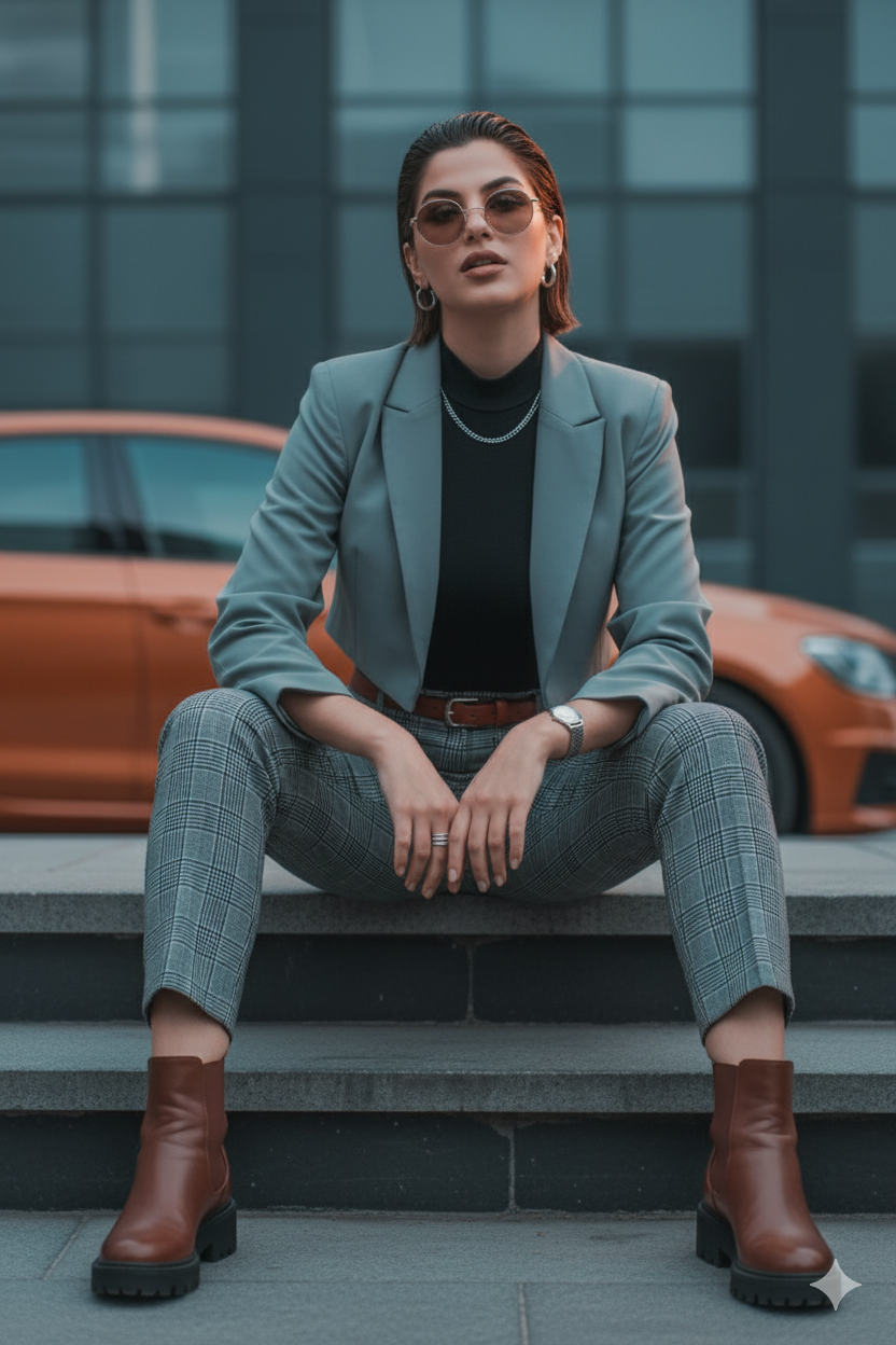 Editorial street luxe Portrait AI Photo Prompt for Girls