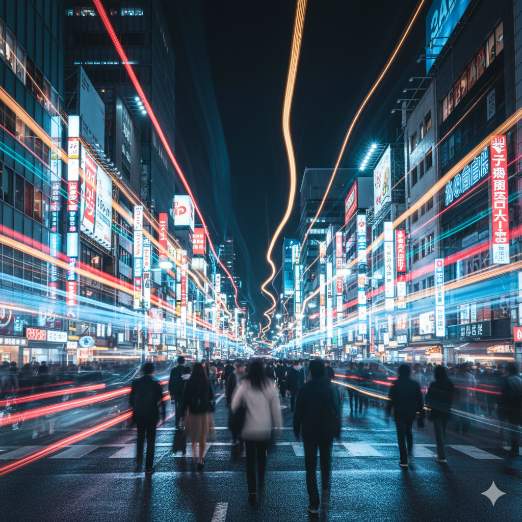Tokyo street Travel AI Photo Prompt for Girls