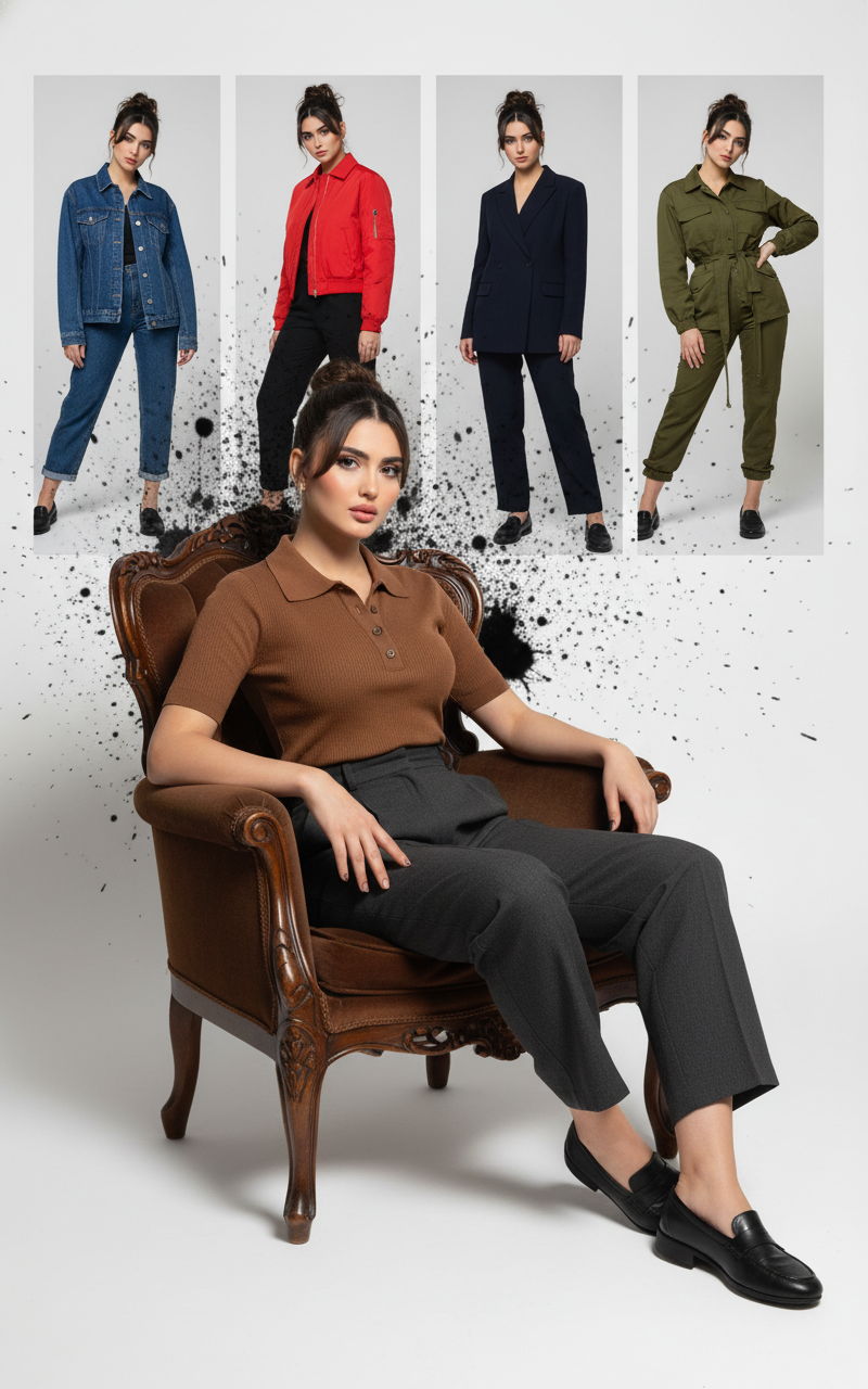 Editorial Fashion Portrait AI Photo Prompt for Girls