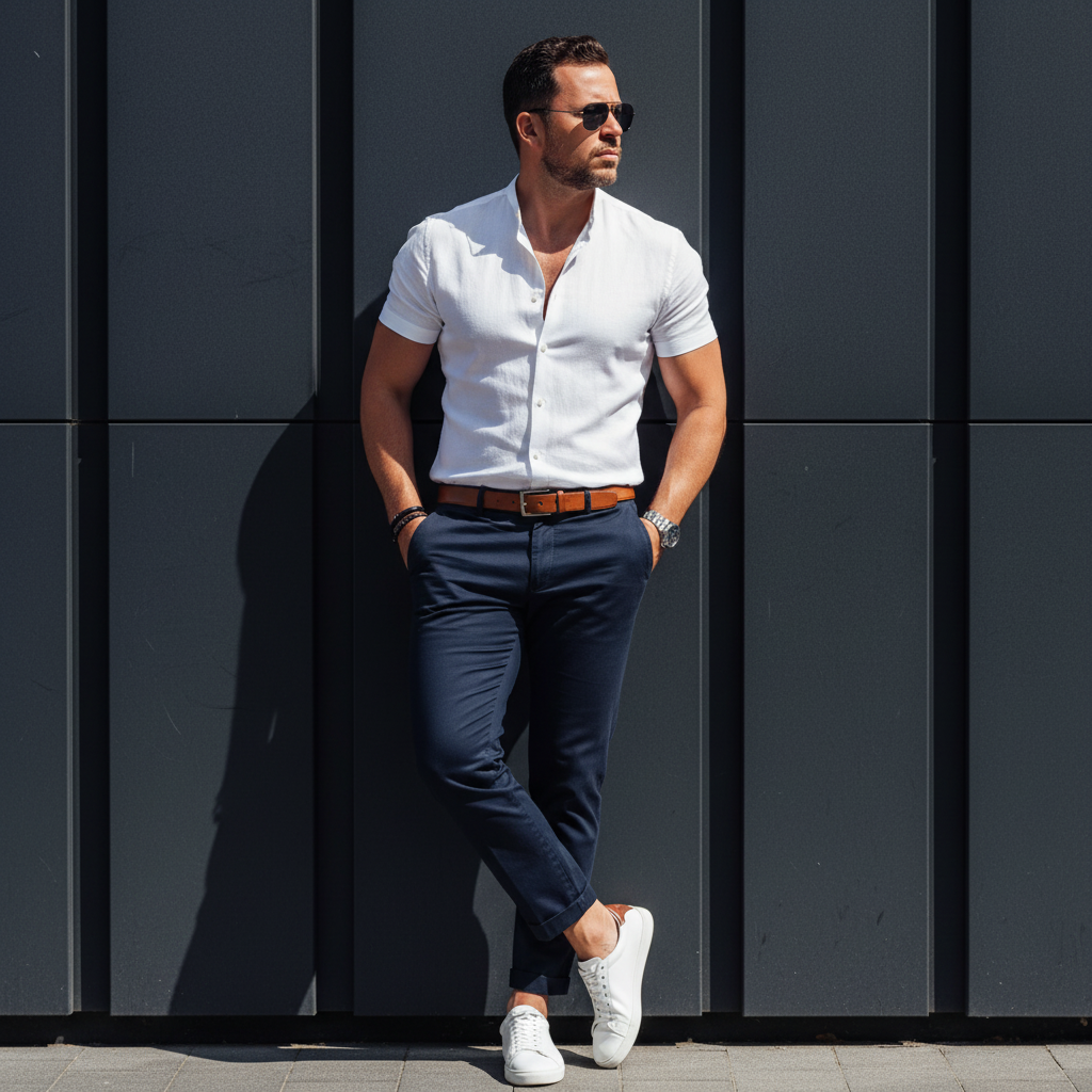 Urban Cool Elegance Portrait AI Photo Prompt for Boys