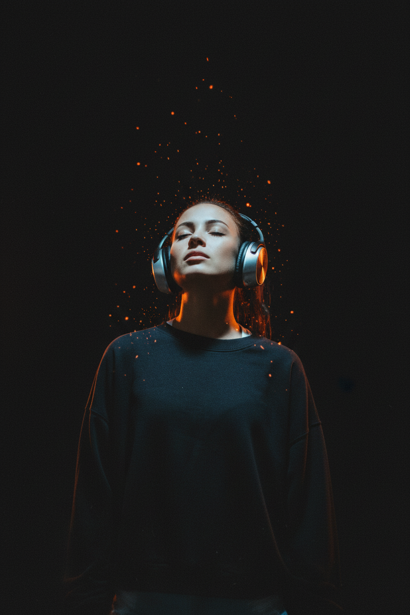 Sparks & Silence Portrait AI Photo Prompt for Girls
