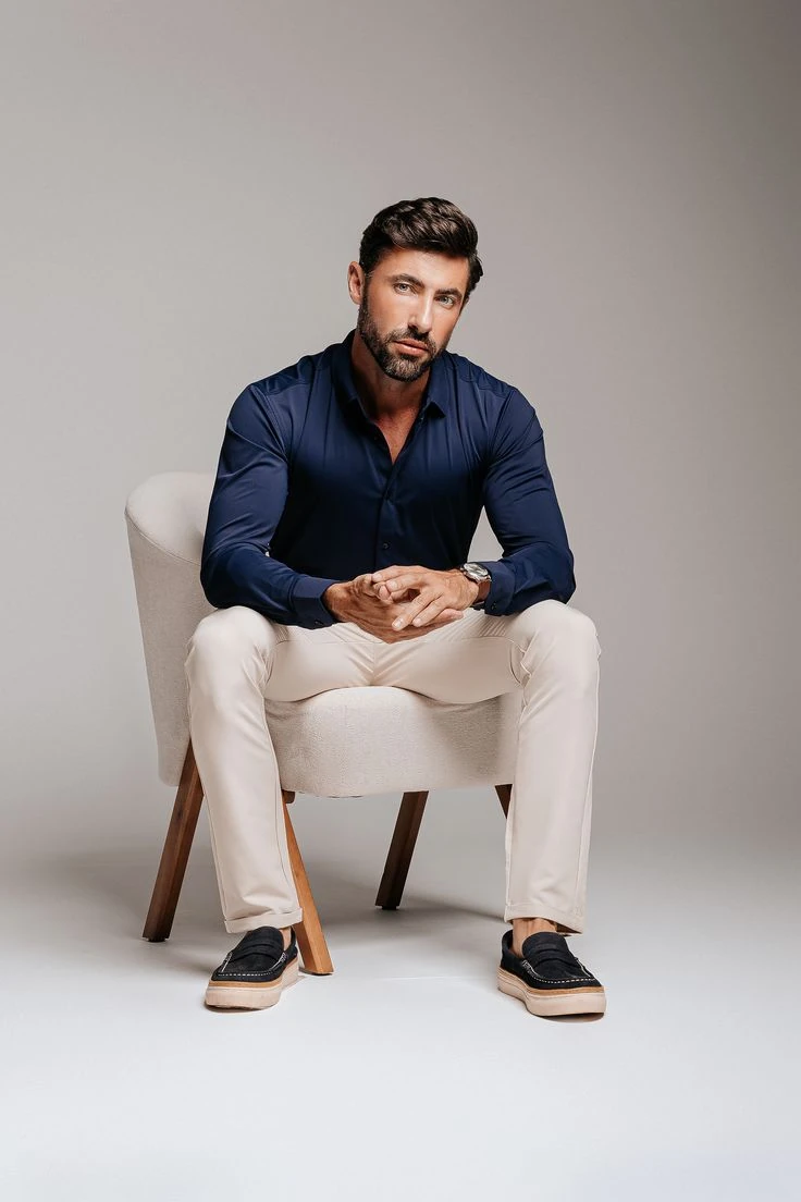 Retrato editorial masculino premium