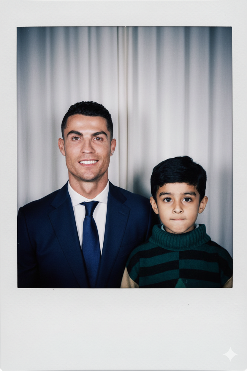 AI Polaroid-style Photo Collage AI Photo Prompt for Boys