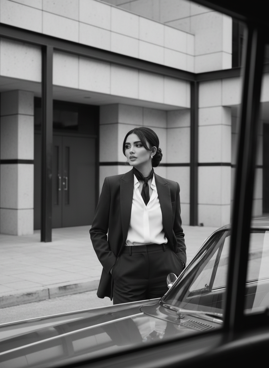 Metropolitan Grace Cinematic AI Photo Prompt for Girls