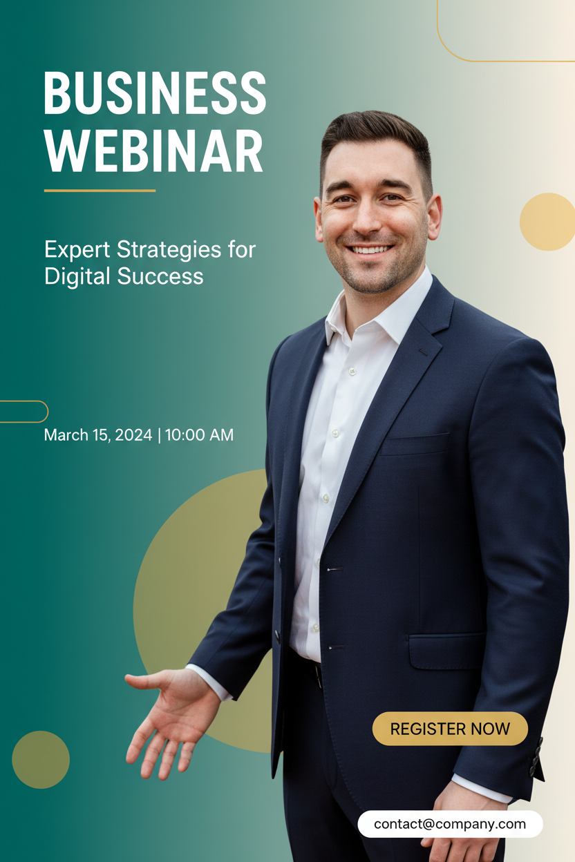 MODERN BUSINESS WEBINAR Portrait AI Photo Prompt for Boys