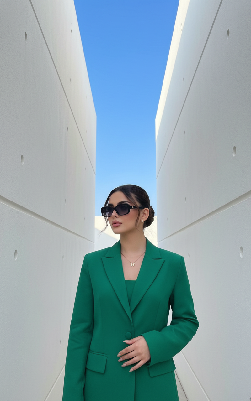 Urban Minimalist Chic Portrait AI Photo Prompt for Girls