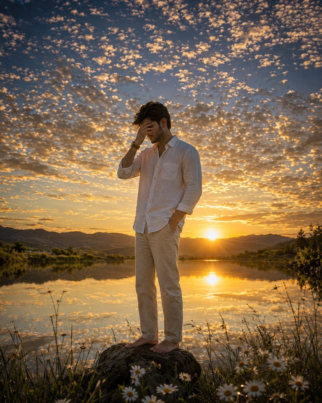 Ultra Realistic Sunset + River Moments Photo Prompt