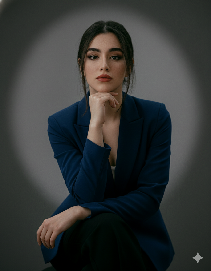 Confident Silence Portrait AI Photo Prompt for Girls