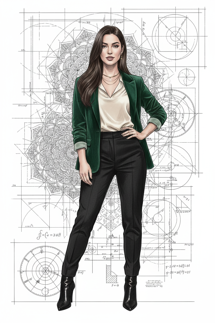 Sophisticated Algorithm Cartoon AI Photo Prompt for Girls