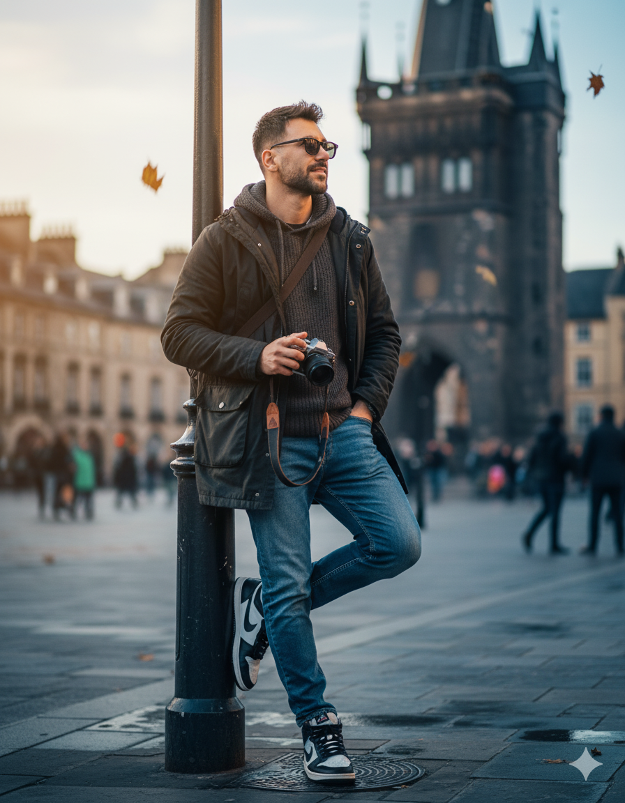 Street Photographer Travel AI Photo Prompt for Boys