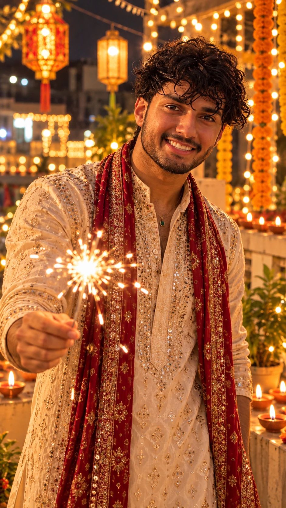 Diwali Sparkler AI Photo Prompt for Boys β AI photo prompt example