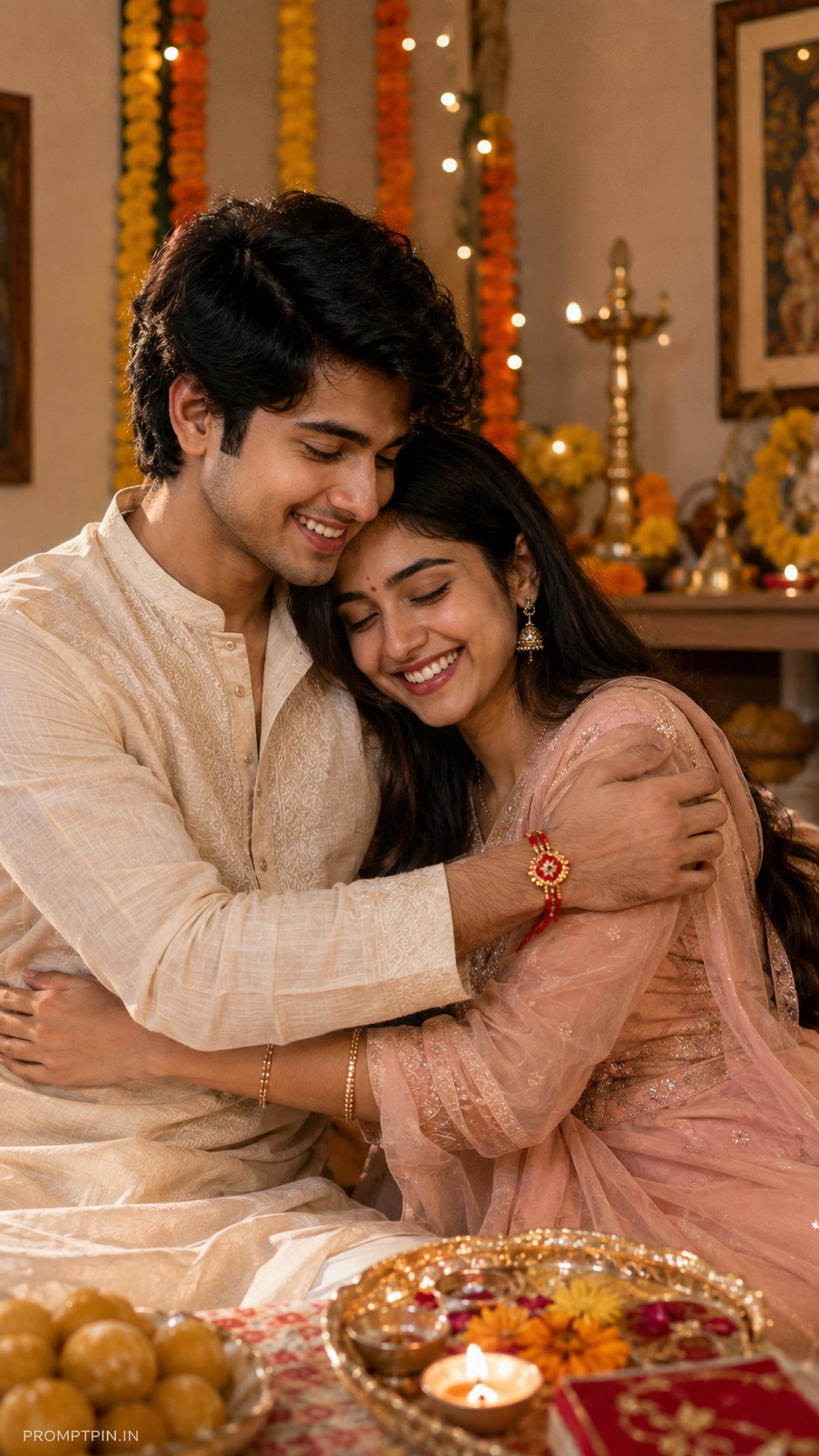 Emotional Raksha Bandhan AI Photo Prompt for Sibling Bond — AI photo prompt example