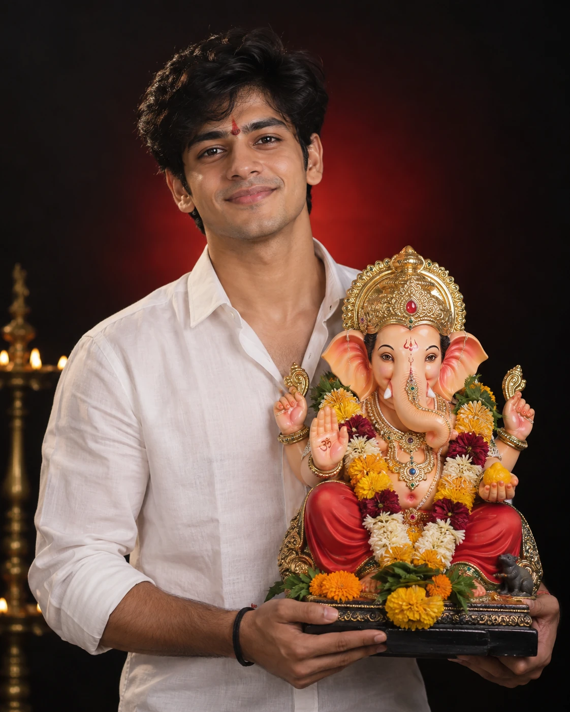 Divine Radiance Ganesh Chaturthi Prompt — AI photo prompt example