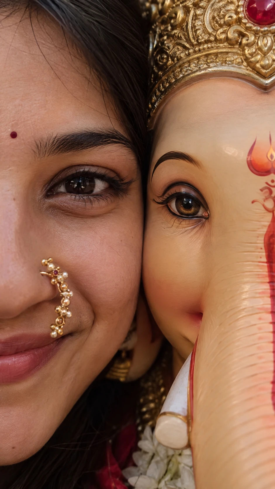 Ganpati Bappa Half Face Prompt — AI photo prompt example