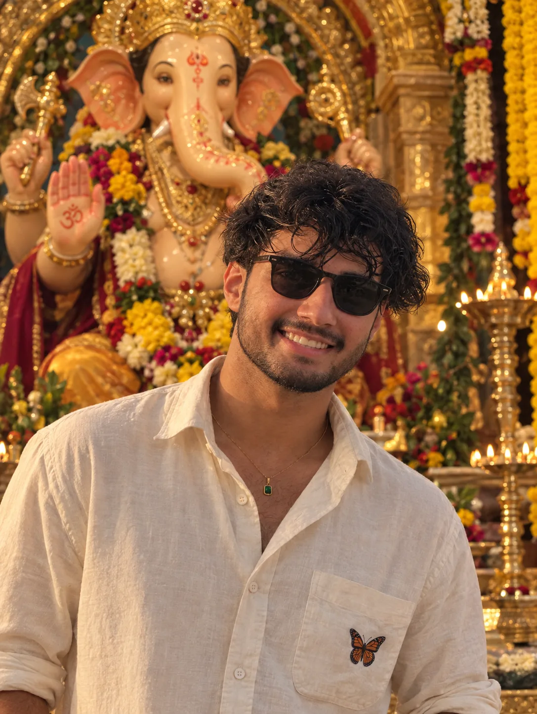 Ganpati Mandal Darshan AI Photo Prompt for Boys — AI photo prompt example