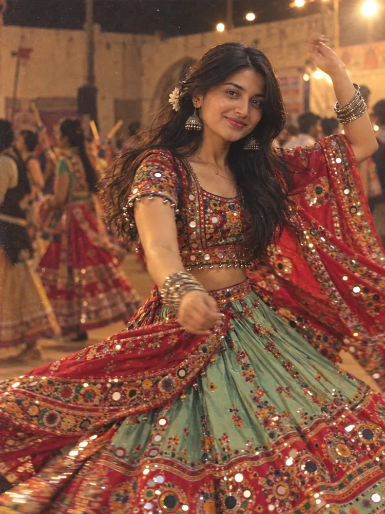 Garba Dance AI Photo Prompt for Girl
