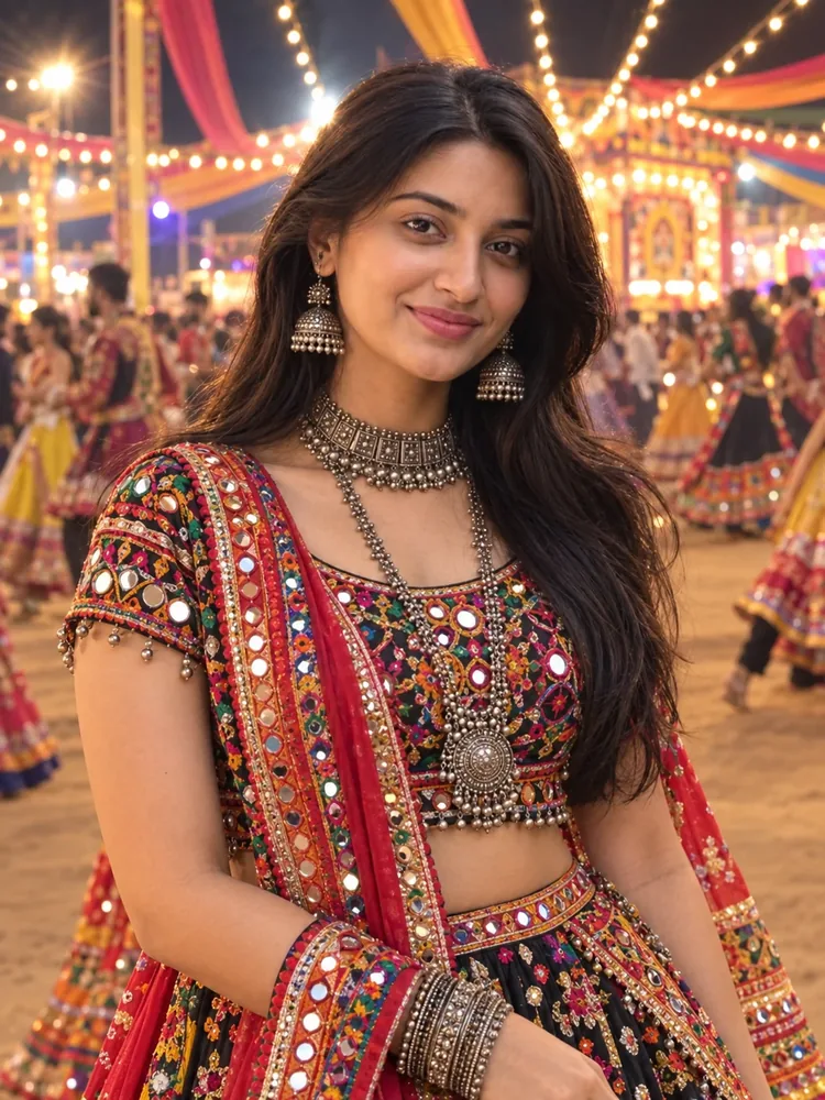 Navratri AI Photo Prompt for Girl