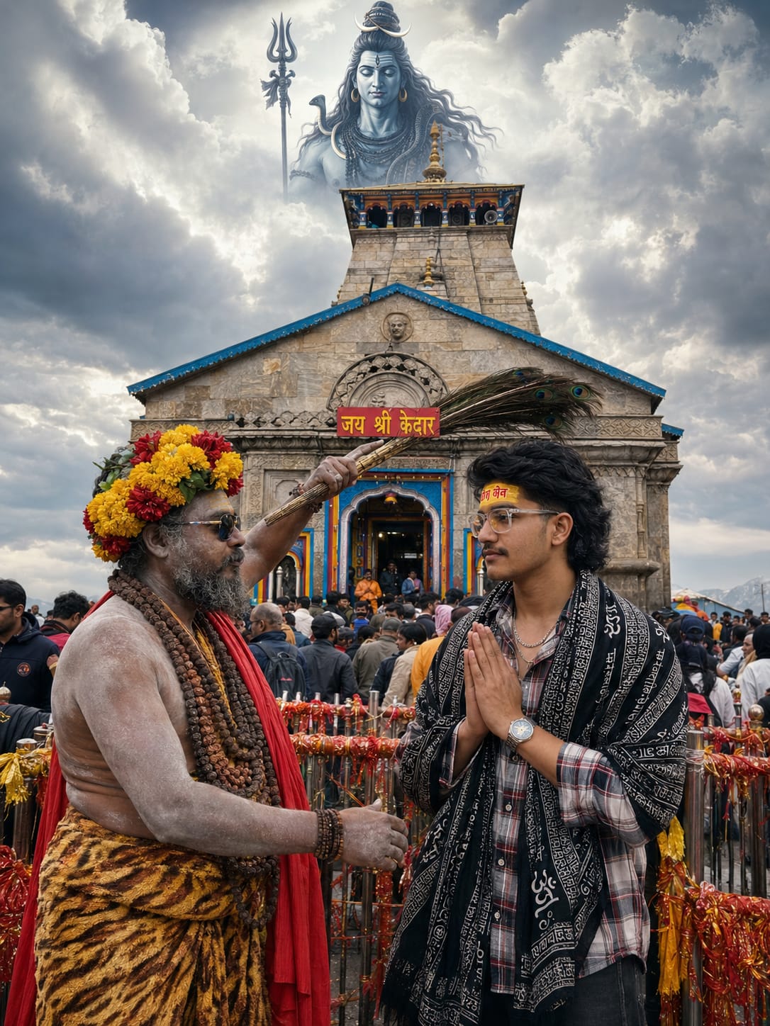 Kedarnath Temple Photo Prompts Festival AI Photo Prompt for Boys