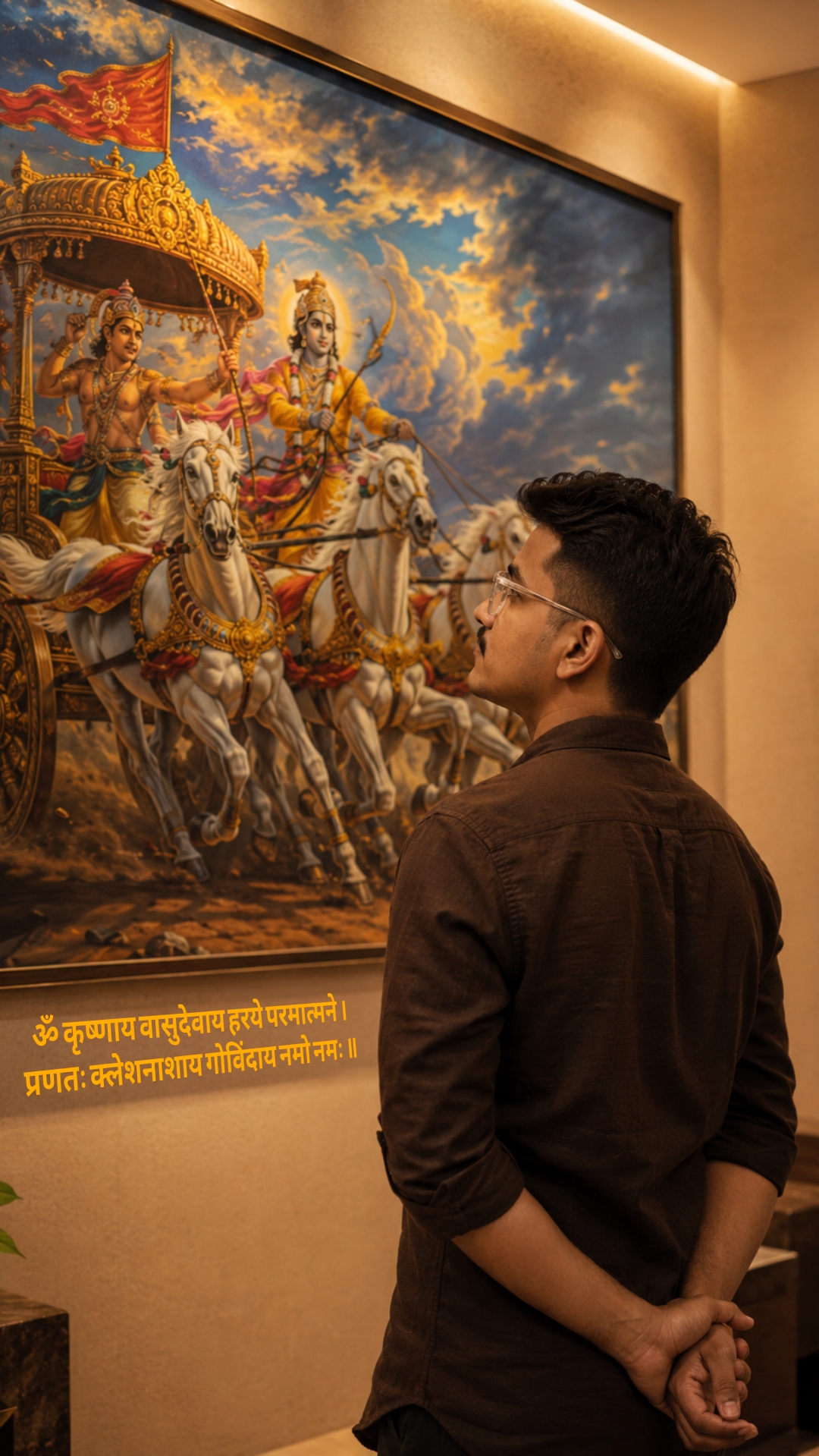 Bhagvatgeeta Scene Prompta Festival AI Photo Prompt for Boys