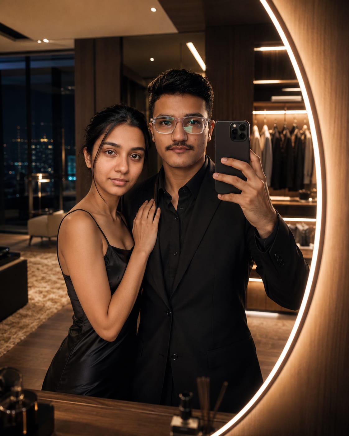 Couple Mirror Selfie Prompt AI Photo Prompt