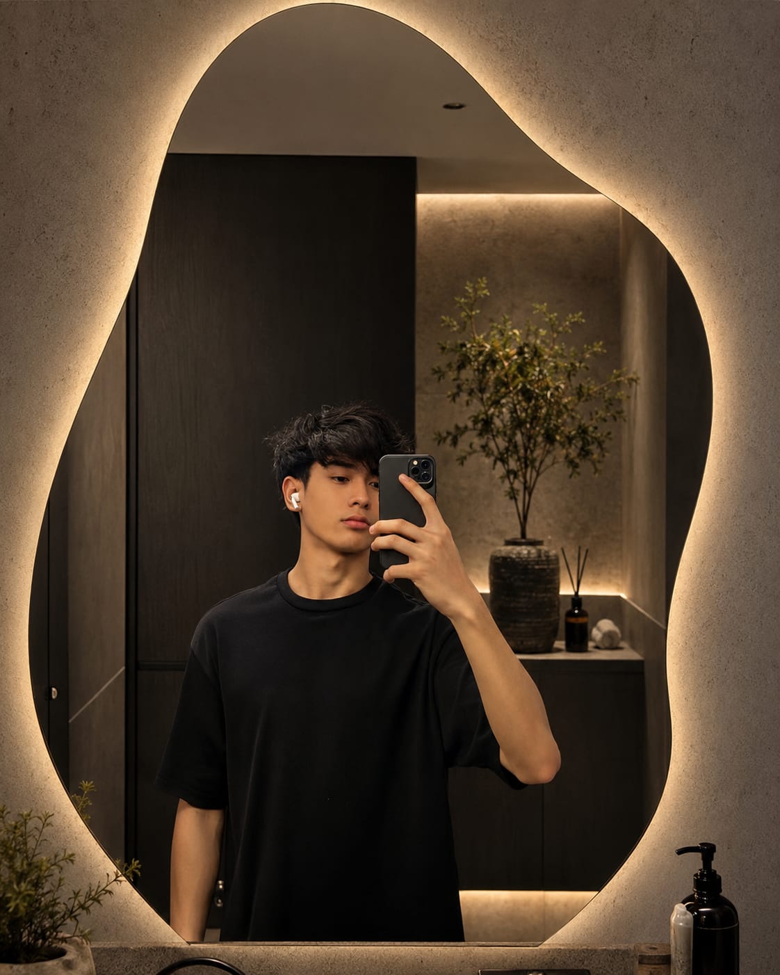 Asthetic Mirror Selfie For Boys