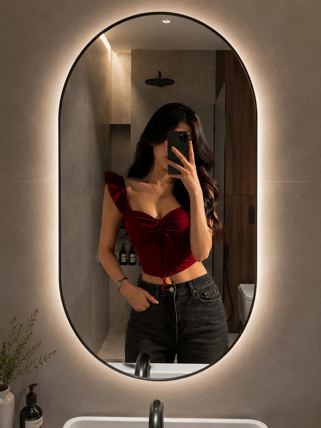 Trending Asthetic Mirror Selfie Prompt — AI photo prompt example