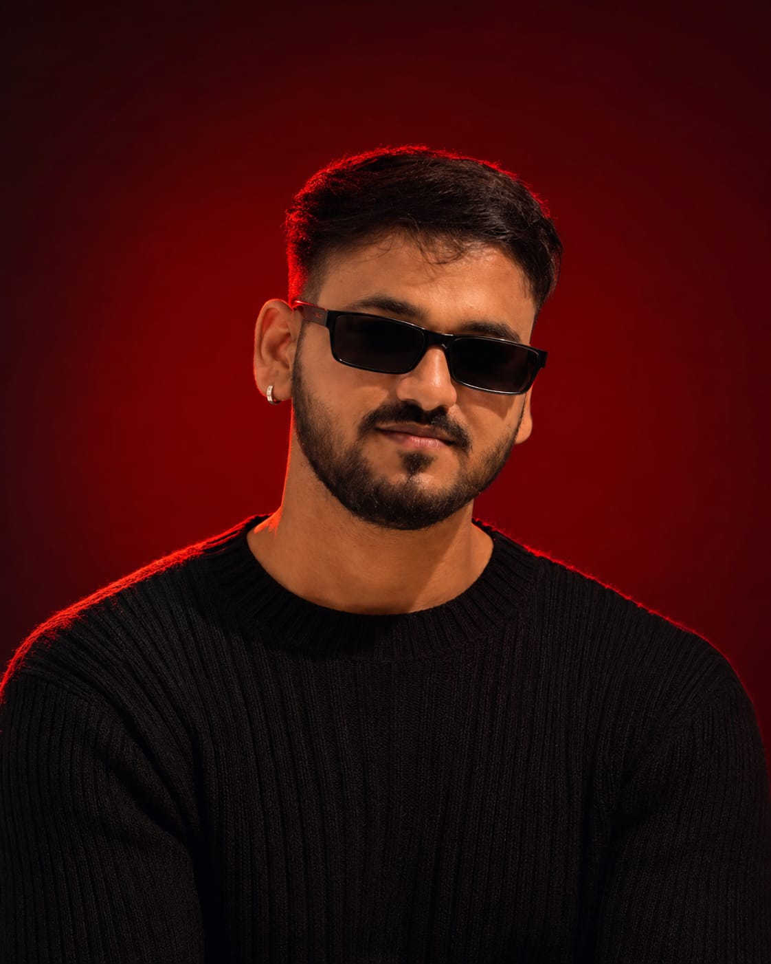 Luxury Red Background Portrait Cinematic AI Photo Prompt for Boys