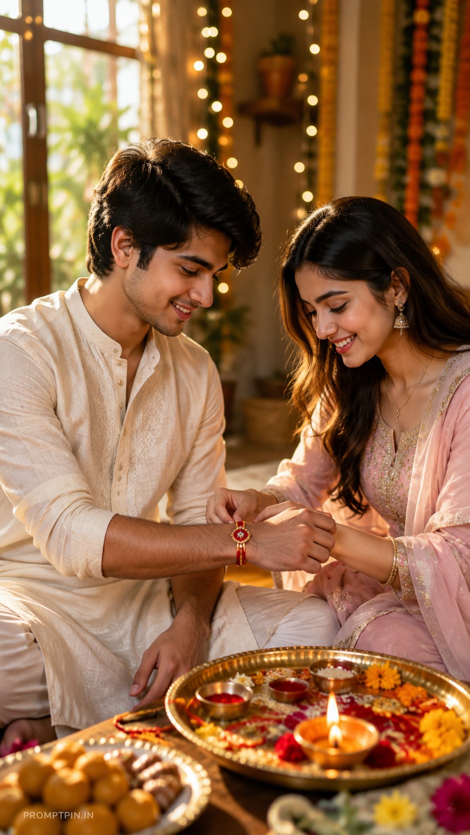 Raksha Bandhan Brother Sister AI Photo Prompt Cinematic 2026 — AI photo prompt example