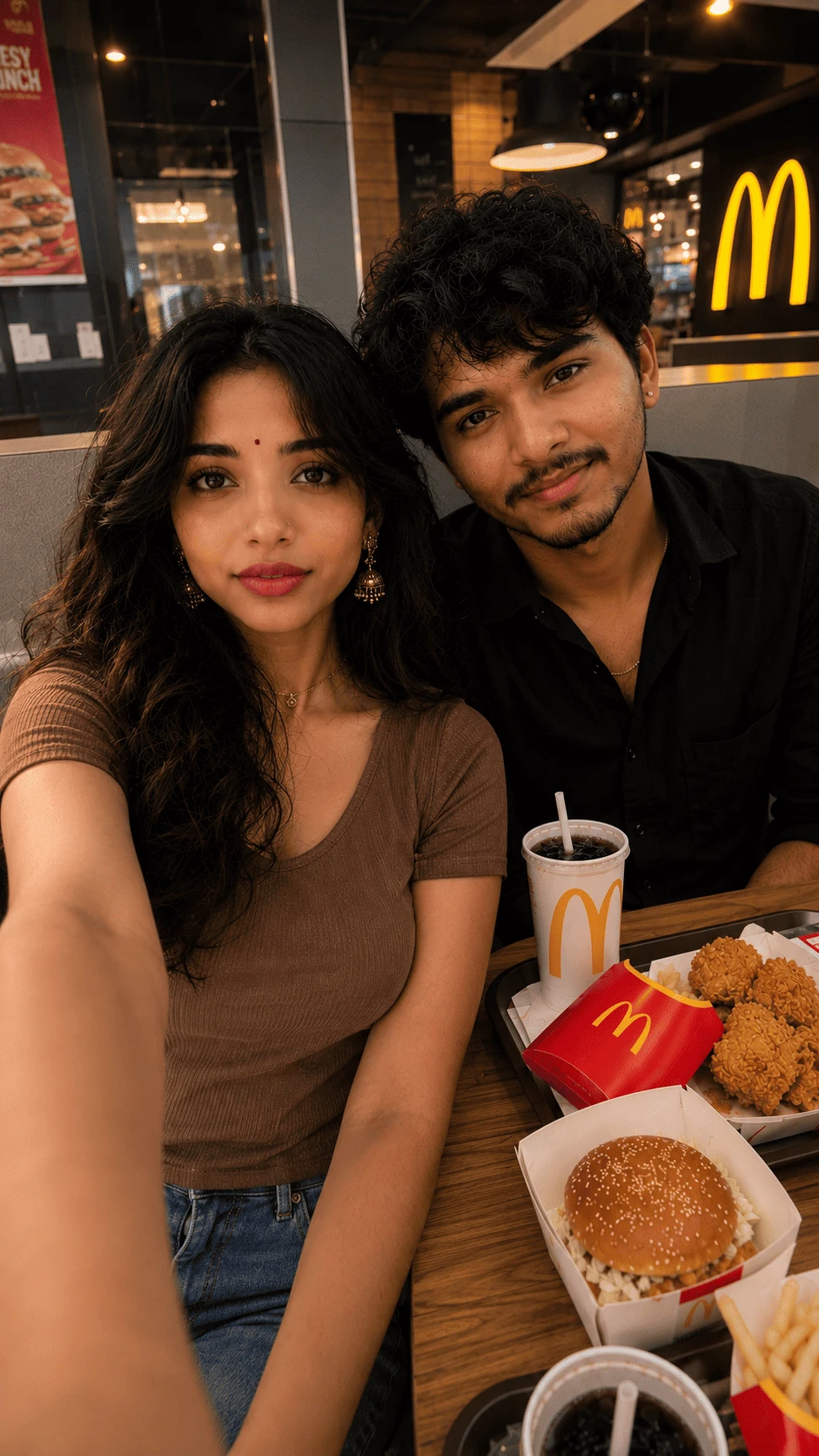 Cute Couple McDonald’s AI Photo Prompt — AI photo prompt example