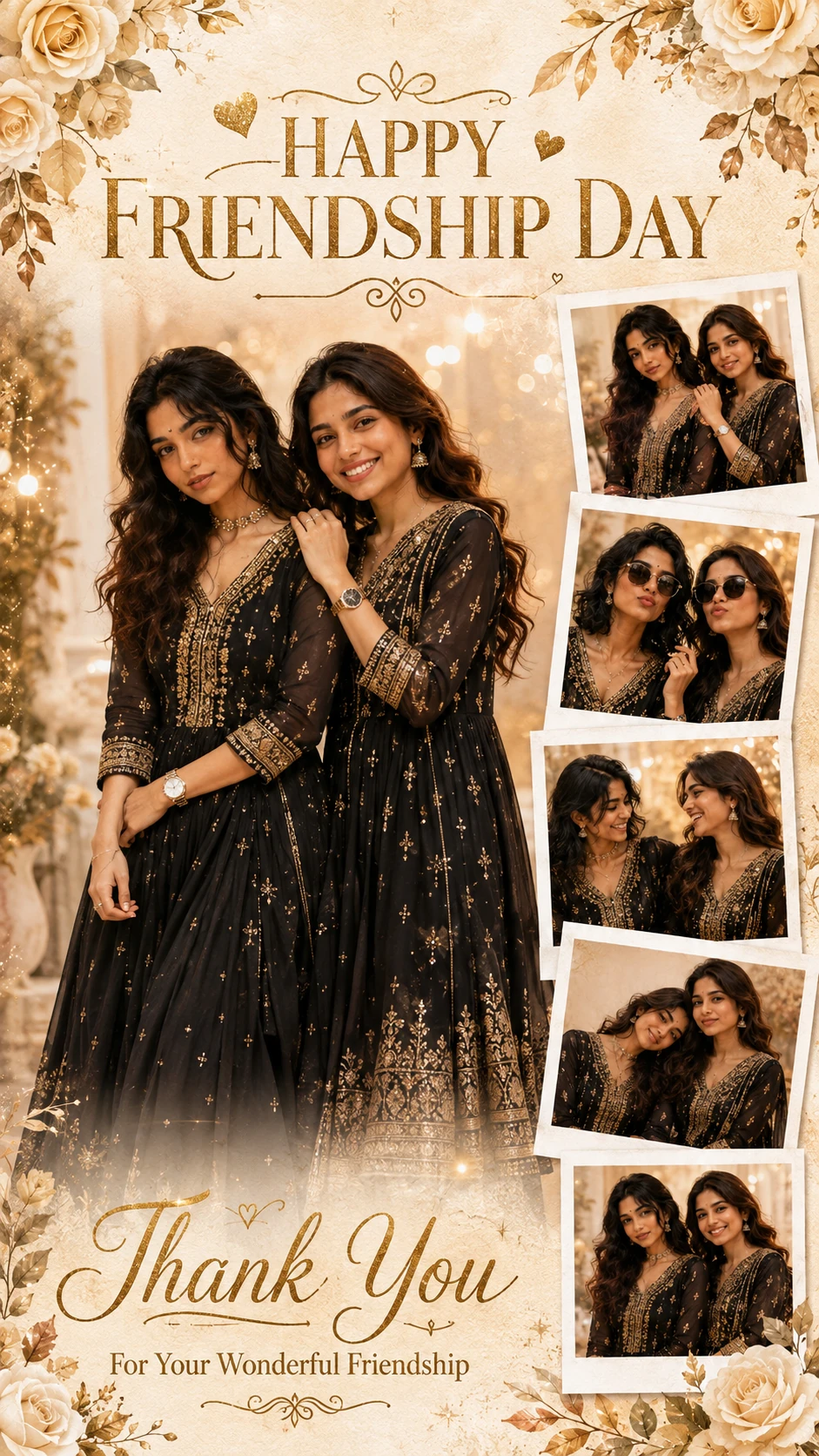 Viral Happy Friendship Day Best Friends Girls AI Prompt — AI photo prompt example
