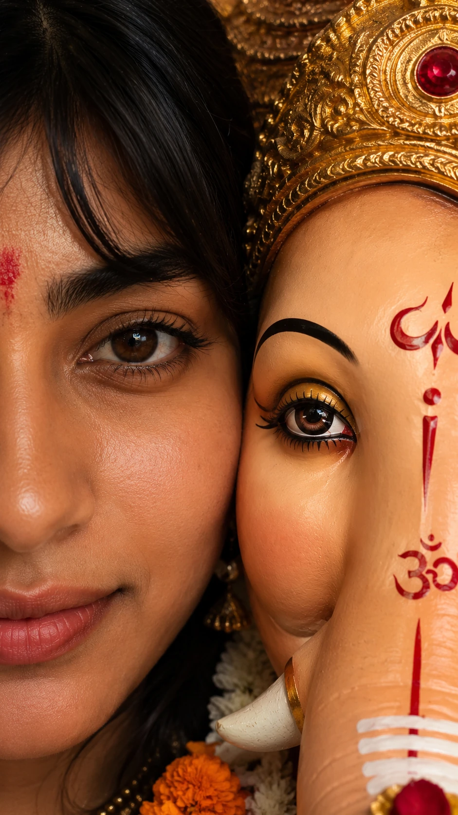 Divine Ganpati Close-Up Portrait AI Prompt — AI photo prompt example