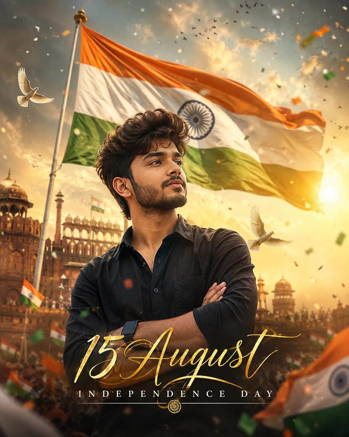 Viral 15 August AI Photo Editing Prompt for Independence Day — AI photo prompt example