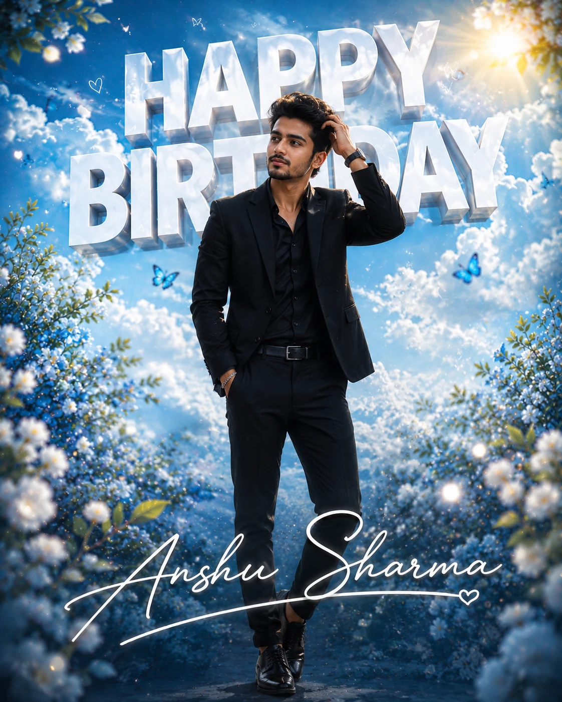 Cinematic Birthday Poster Prompt for Men — AI photo prompt example
