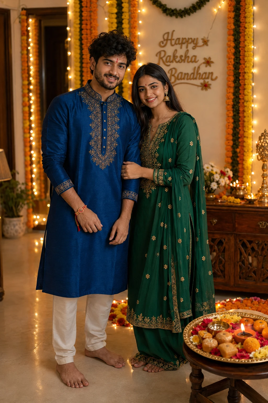 AI Raksha Bandhan Portrait — AI photo prompt example