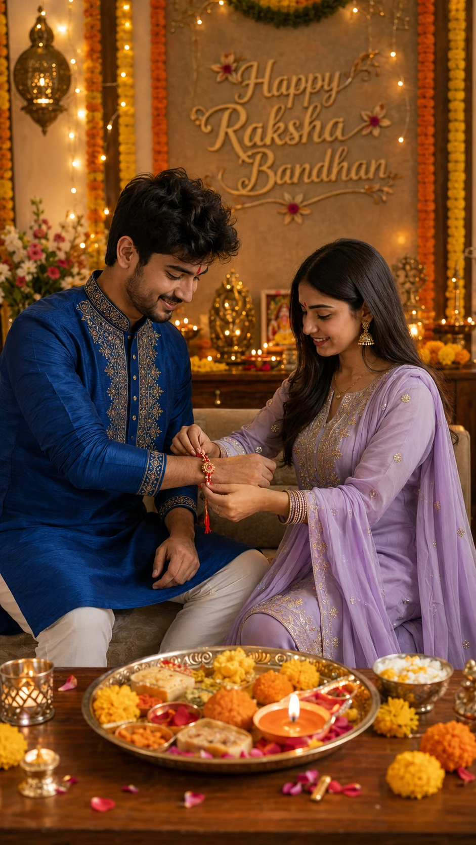 AI Raksha Bandhan Brother & Sister Photo Prompt — AI photo prompt example
