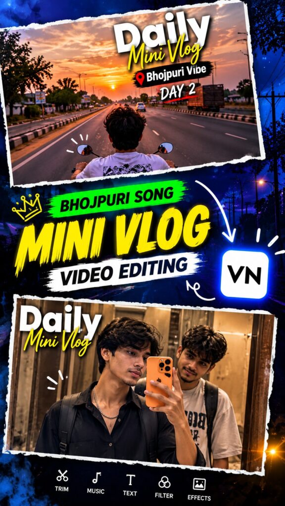Viral Mini Vlog Reel Editing VN Code 2026 poster